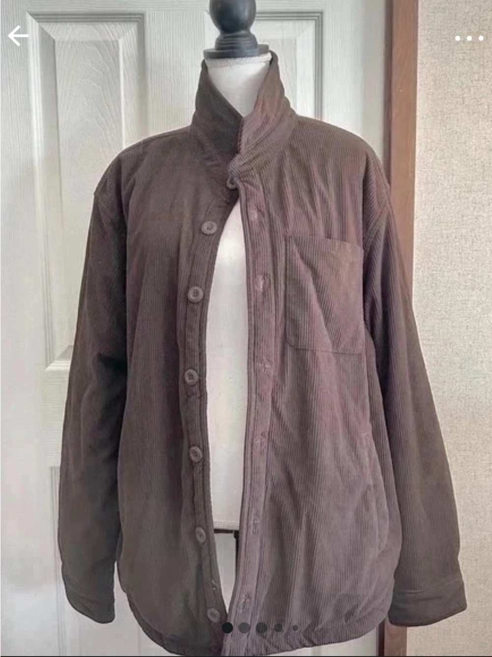 32 Degrees Brown Corduroy Stand-Collar Utility Jacket